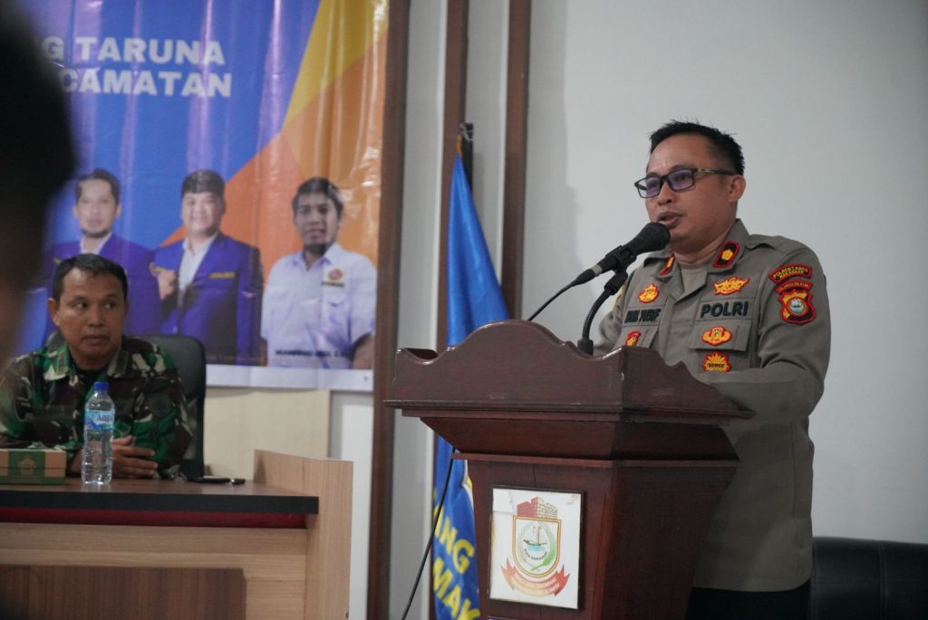Kapolsek Tamalanrea Hadiri Temu Karya Karang Taruna (TKKT) Dan Pengukuhan Kec. Tamalanrea