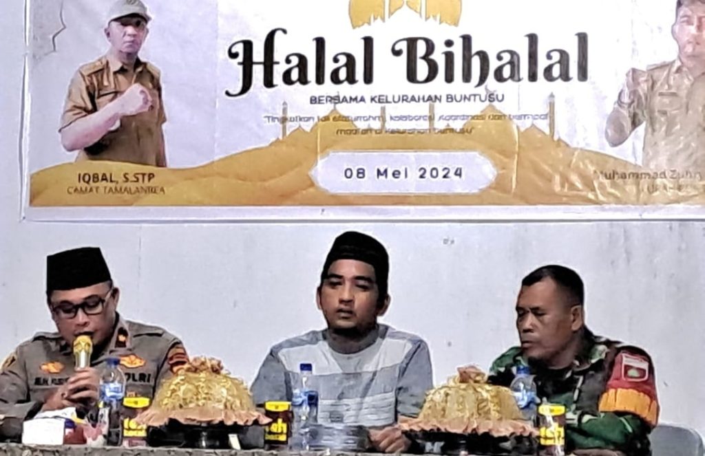 Safari Kamtibmas, Kapolsek Tamalanrea Hadiri Halal Bihalal Kelurahan Buntusu