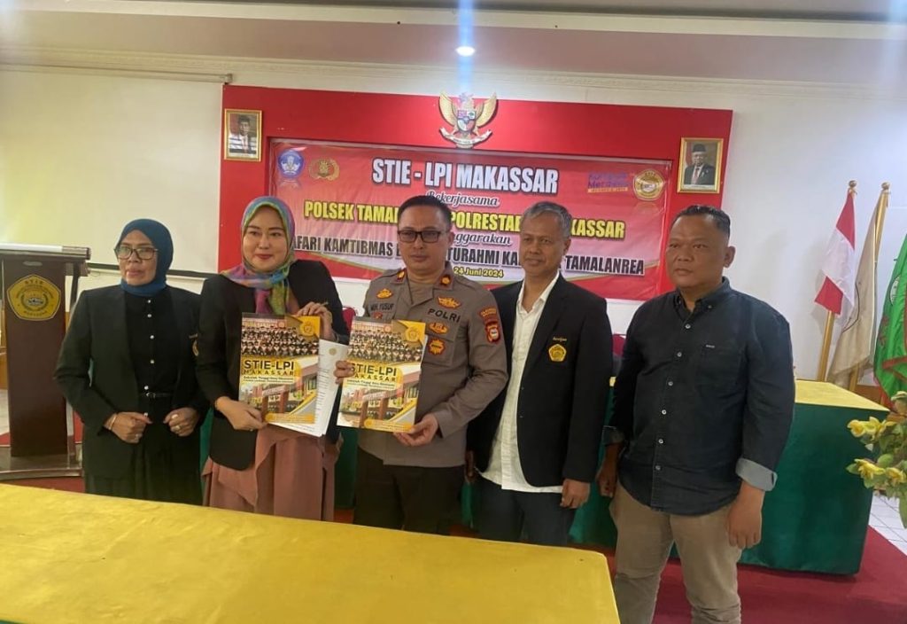 Bersama Jaga Kamtibmas, Polsek Tamalanrea Tandatangani MoU dengan Kampus STIE LPI Makassar